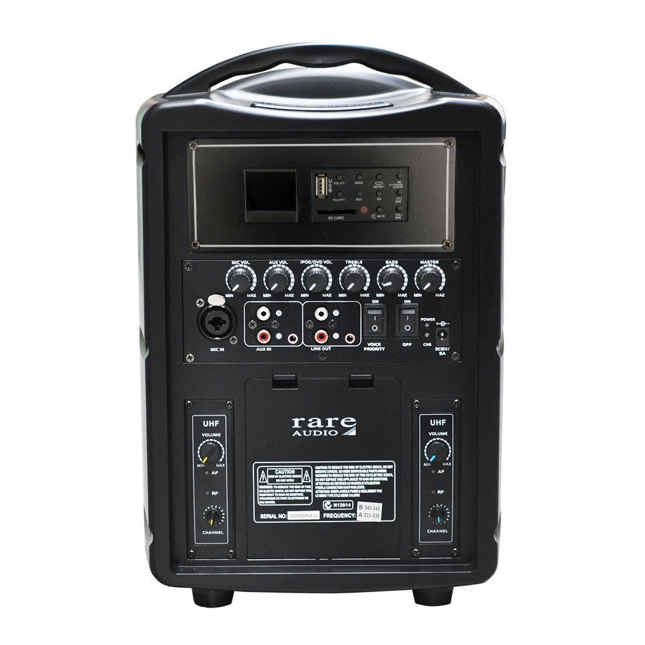 Rare Audio 80 Watt Rechargeable Wireless PA System with MP3 Player