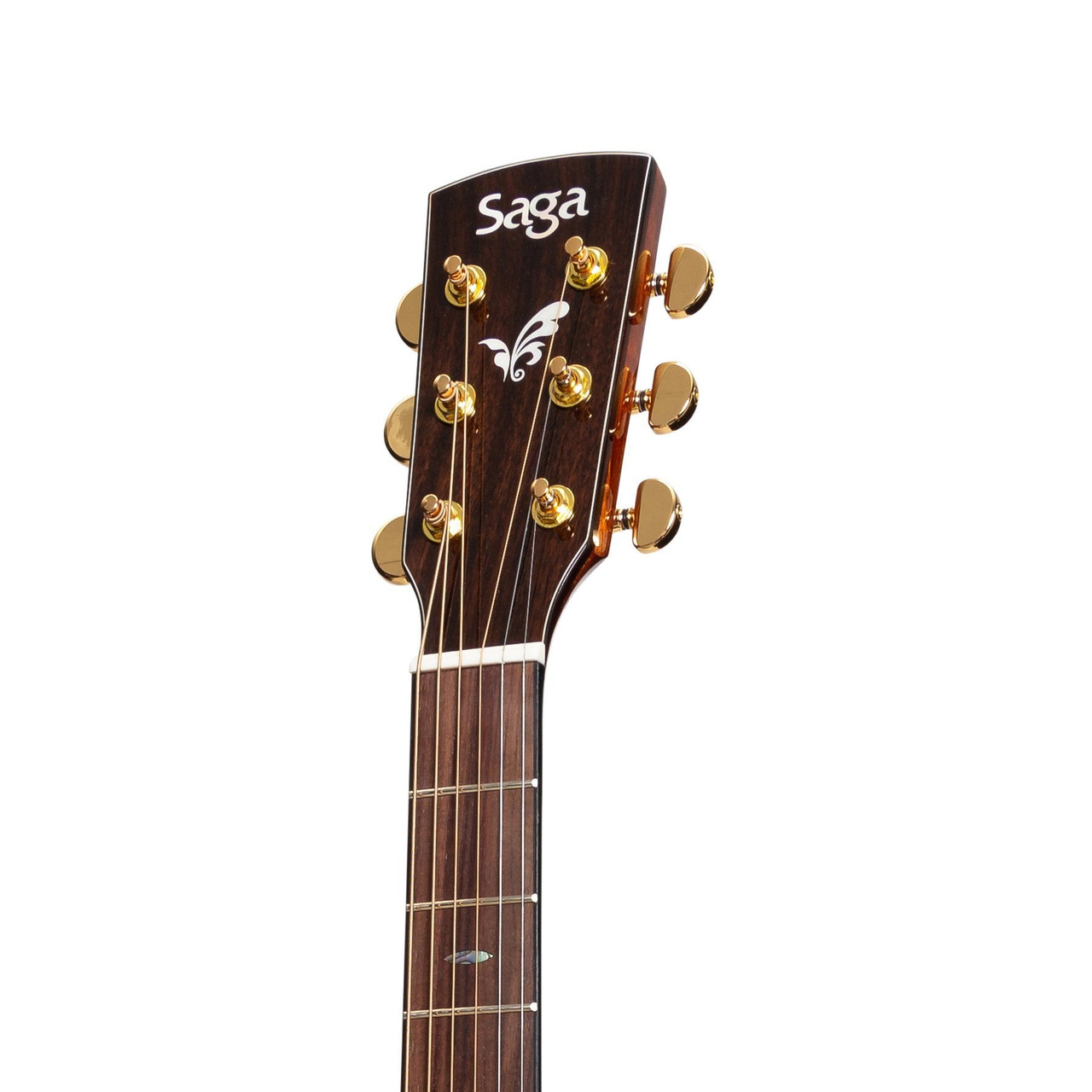 Saga DS20 Solid Spruce Top Acoustic-Electric Dreadnought Cutaway Guitar (Natural Gloss)