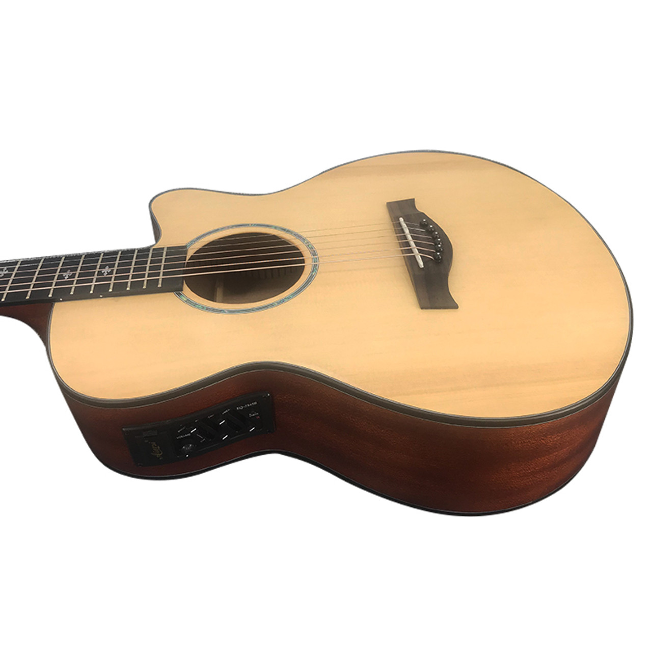 Aiersi SG02SMCE 41 Inch Solid Spruce Top Mahogany Electric cutaway acoustic guitar
