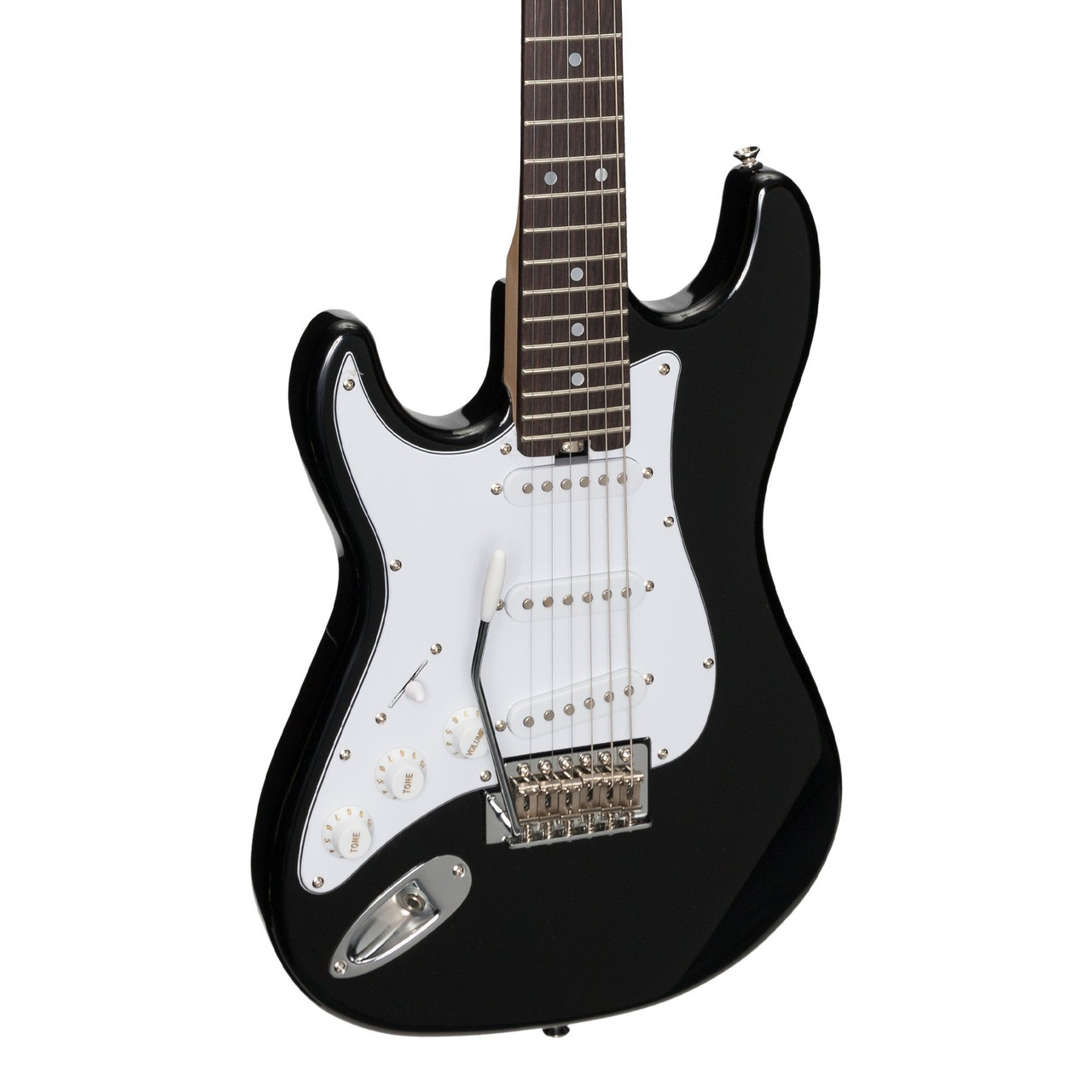 Casino ST-Style Left Handed Short-Scale Electric Guitar and 10 Watt Amplifier Pack (Black)