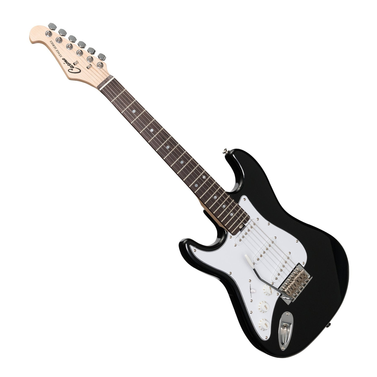 Casino ST-Style Left Handed Short-Scale Electric Guitar and 10 Watt Amplifier Pack (Black)
