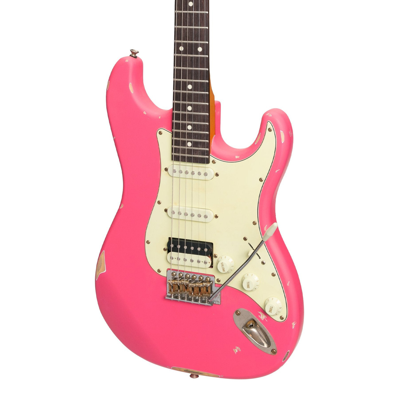 Tokai 'Legacy Series' ST-Style HSS 'Relic' Electric Guitar (Pink)