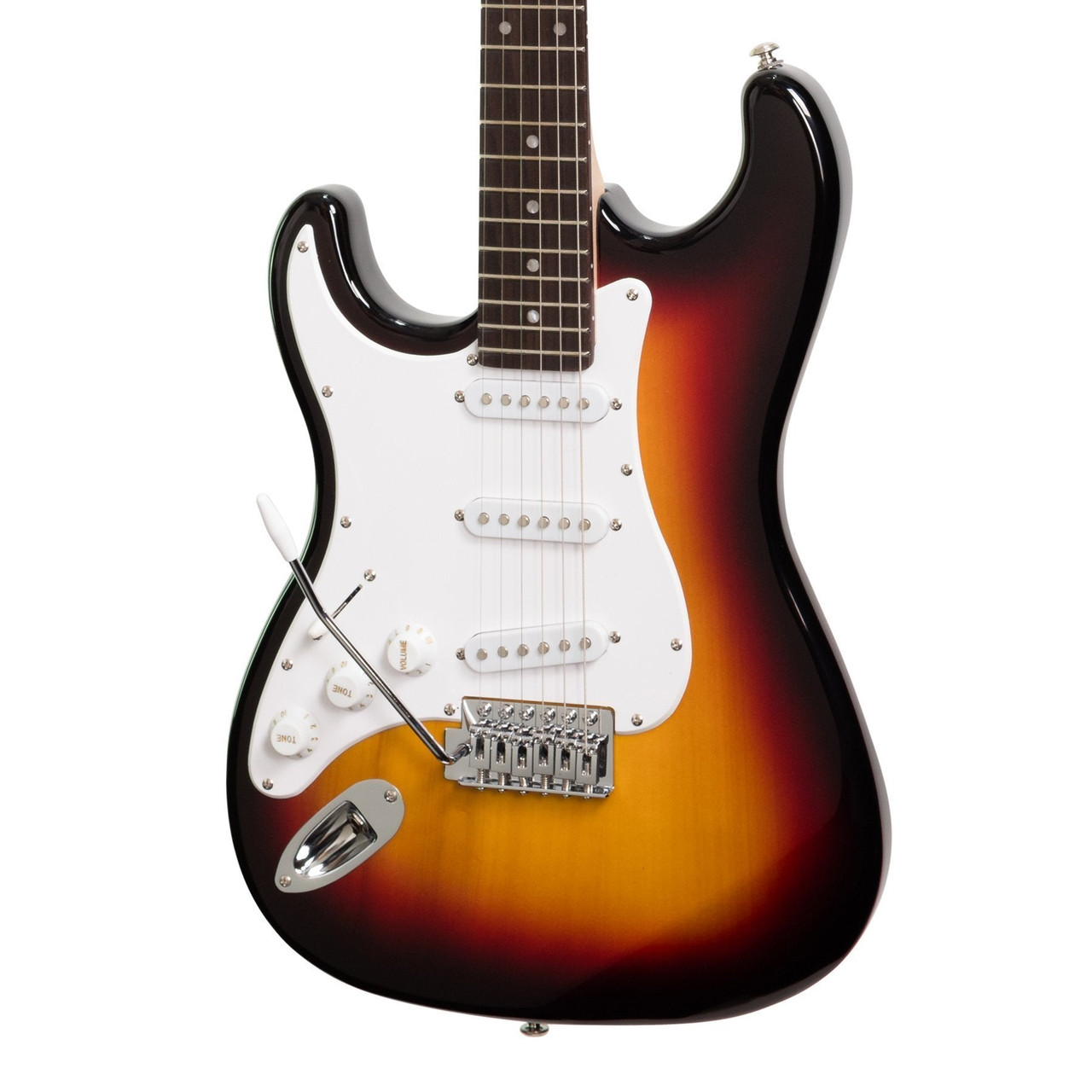 Casino ST-Style Left Handed Electric Guitar and 15 Watt Amplifier Pack (Sunburst)
