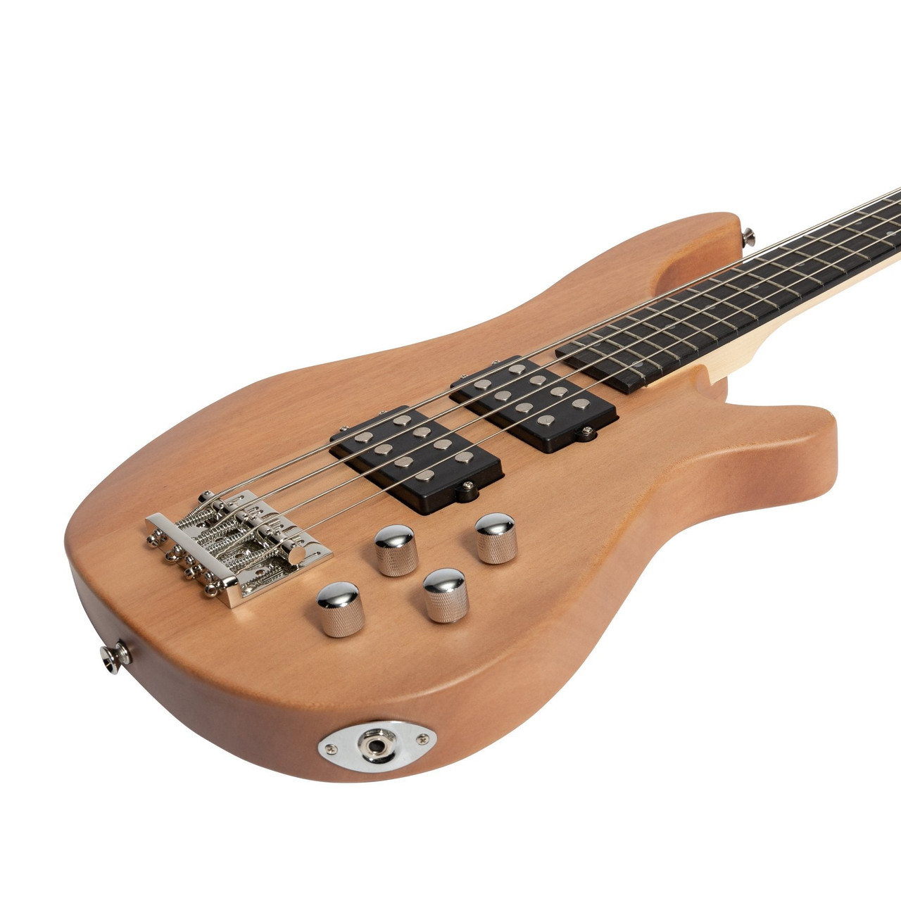 Casino '24 Series' Mahogany Tune-Style Electric Bass Guitar Set (Natural Satin)