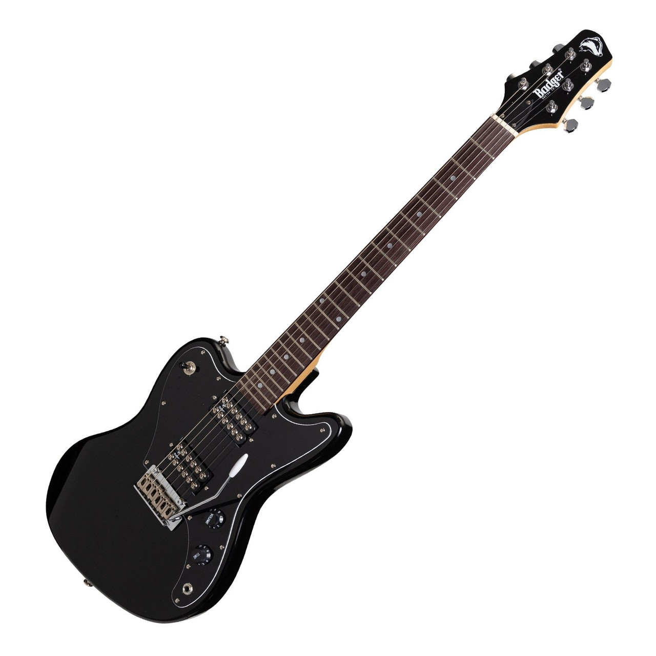 Badger Reverse Offset Electric Guitar (Black)