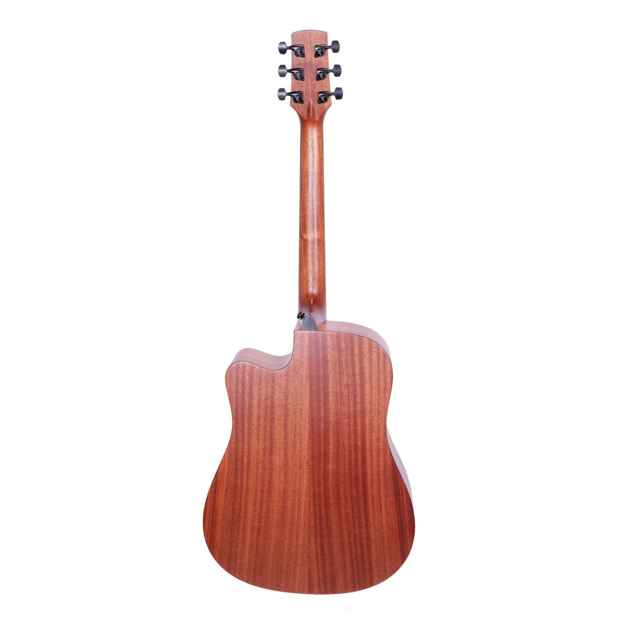 Timberidge 'Messenger Series' Mahogany Solid Top & Body Acoustic-Electric Dreadnought Cutaway Guitar (Natural Satin)