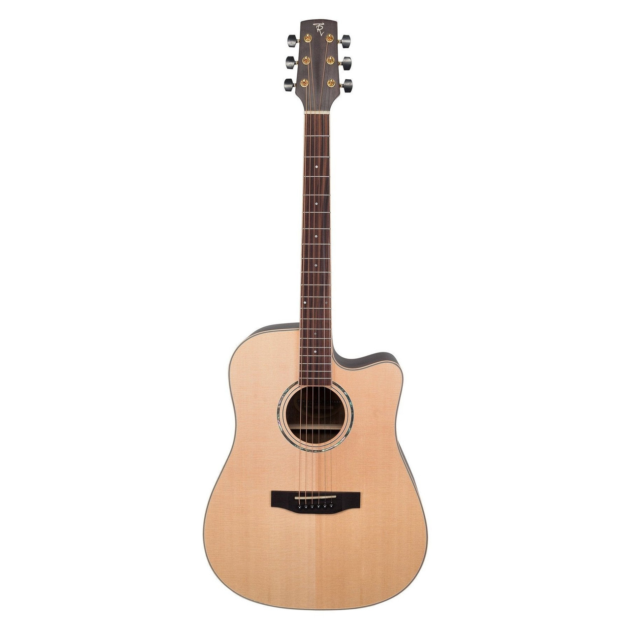 Timberidge '3 Series' Spruce Solid Top Acoustic-Electric Dreadnought Cutaway Guitar (Natural Satin)
