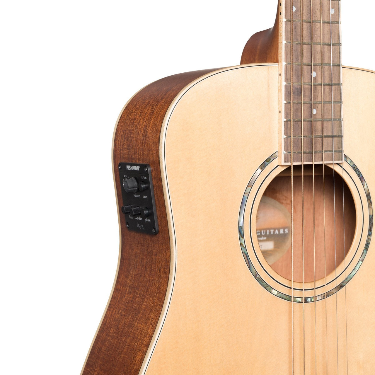 Timberidge '1 Series' Spruce Solid Top Acoustic-Electric Traveller Mini Guitar (Natural Satin)