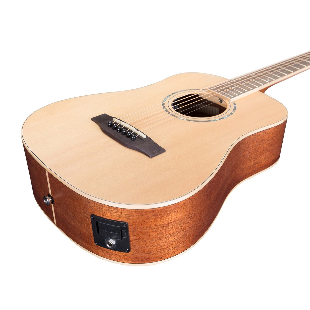 Timberidge '1 Series' Spruce Solid Top Acoustic-Electric Traveller Mini Guitar (Natural Satin)