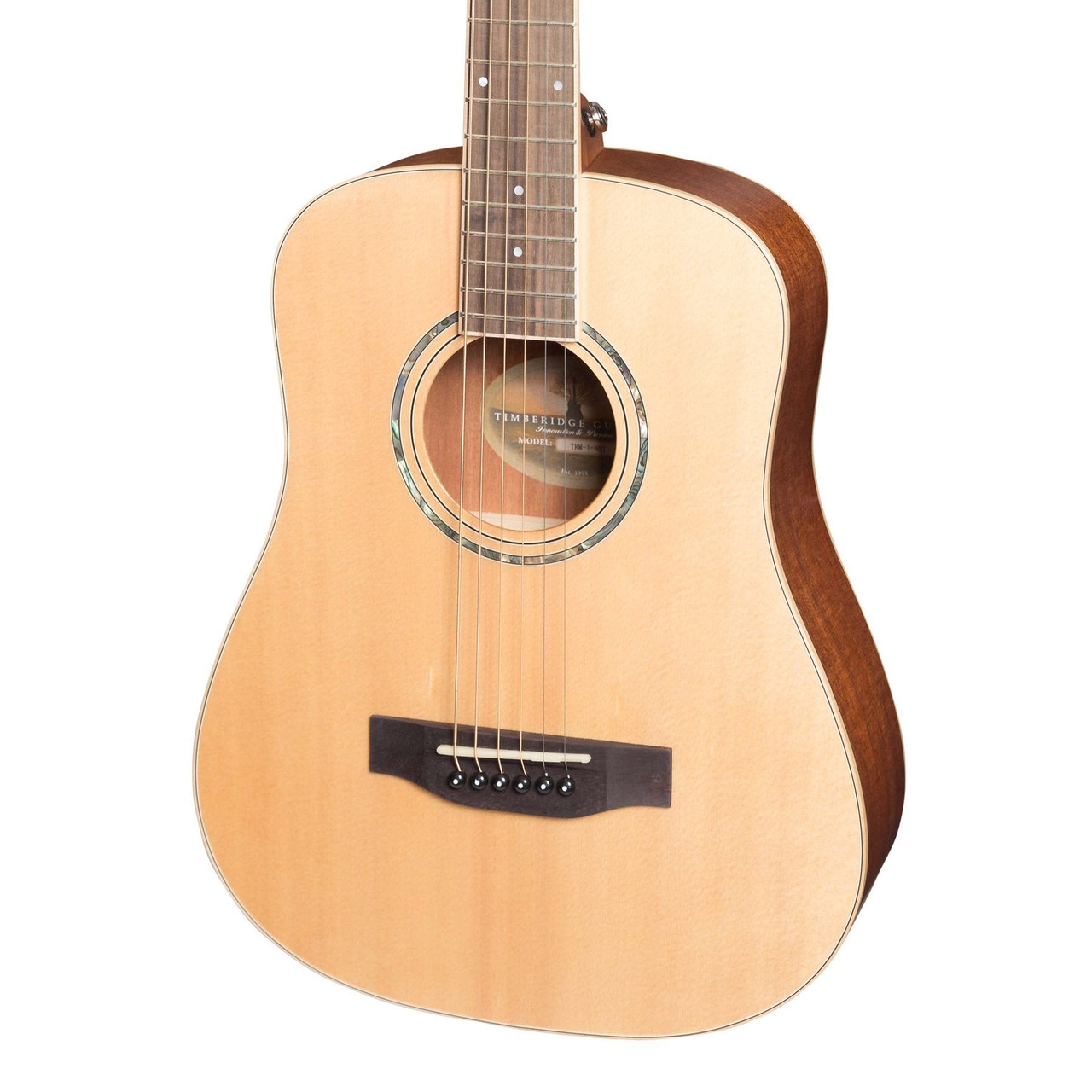 Timberidge '1 Series' Spruce Solid Top Acoustic-Electric Traveller Mini Guitar (Natural Satin)