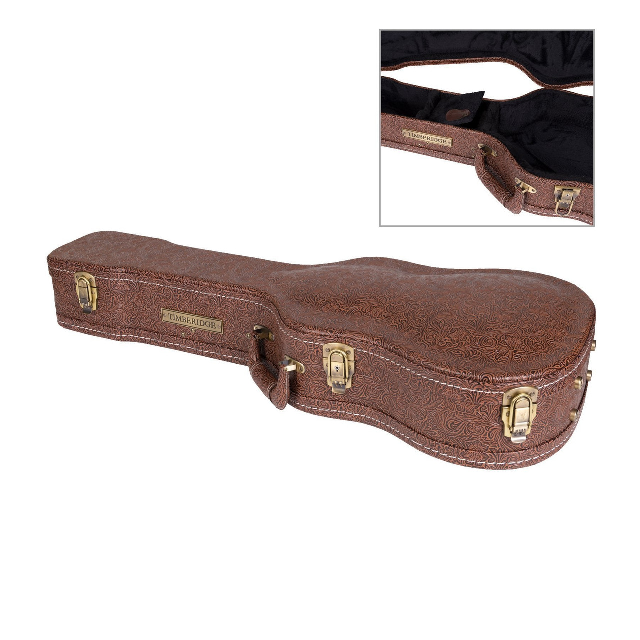 Timberidge '3 Series' 12-String Spruce Solid Top Acoustic-Electric Traveller Mini Guitar (Natural Satin)
