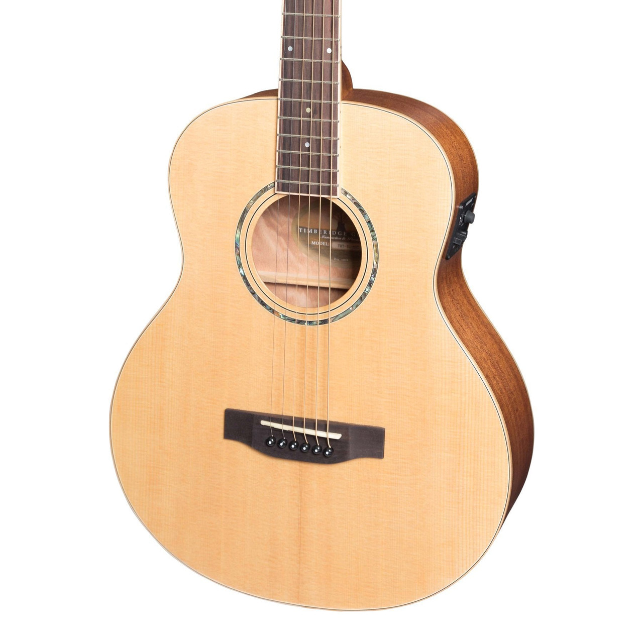 Timberidge '1 Series' Left Handed Solid Top Acoustic-Electric TS-Mini Guitar (Natural Satin)