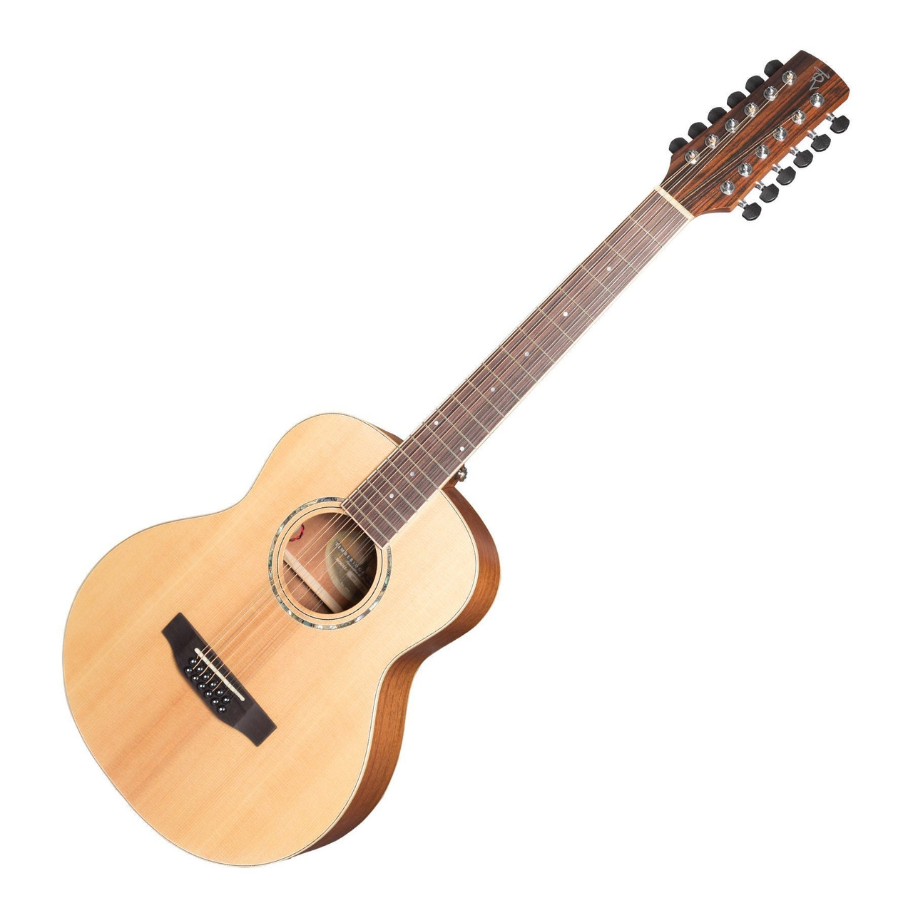 Timberidge '1 Series' 12-String Spruce Solid Top Acoustic-Electric TS-Mini Guitar (Natural Satin)