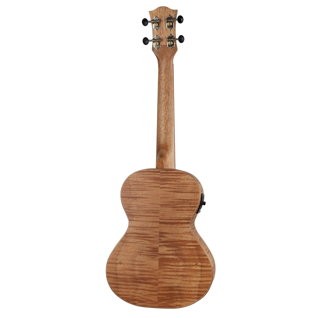 Tiki '2 Series' Mahogany Flame Top Tenor Electric Ukulele with Gig Bag (Natural Satin)