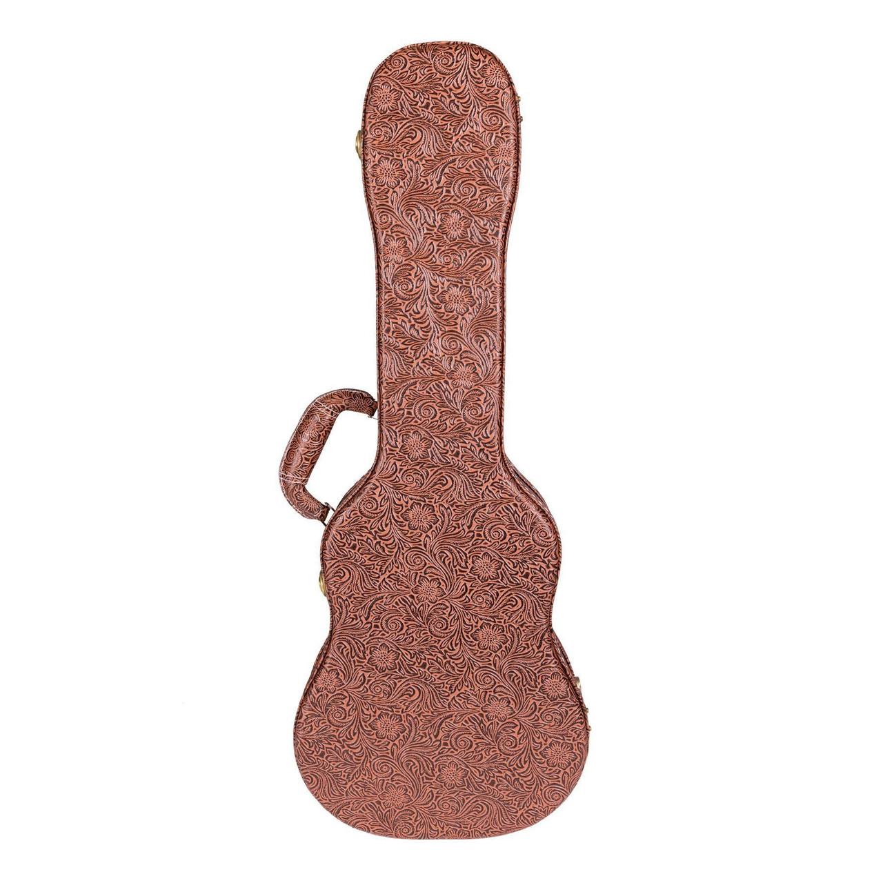 Tiki Deluxe Shaped Tenor Ukulele Hard Case (Paisley Brown)