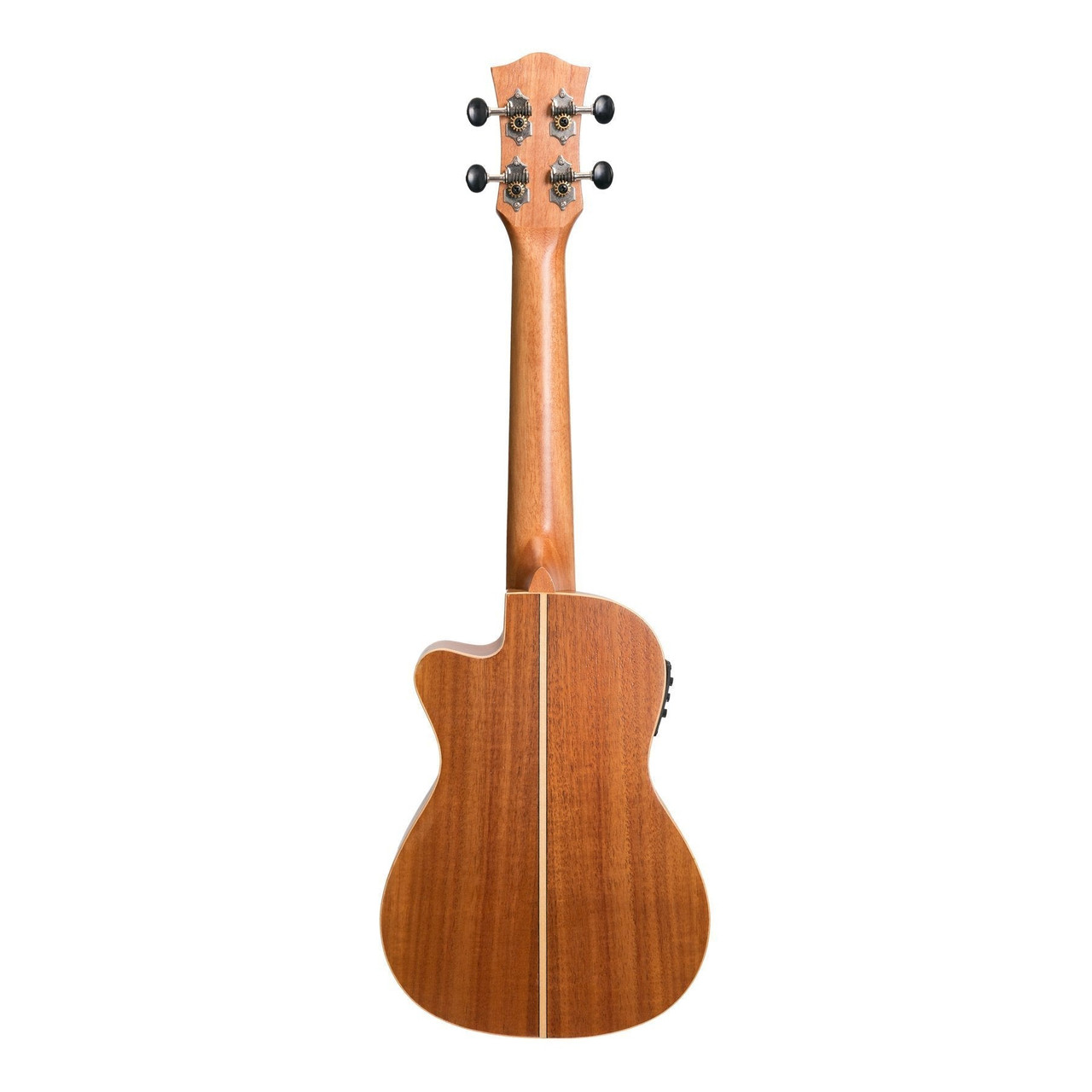 Tiki '9 Series' Koa Solid Top Electric Cutaway Concert Ukulele with Hard Case (Natural Satin)