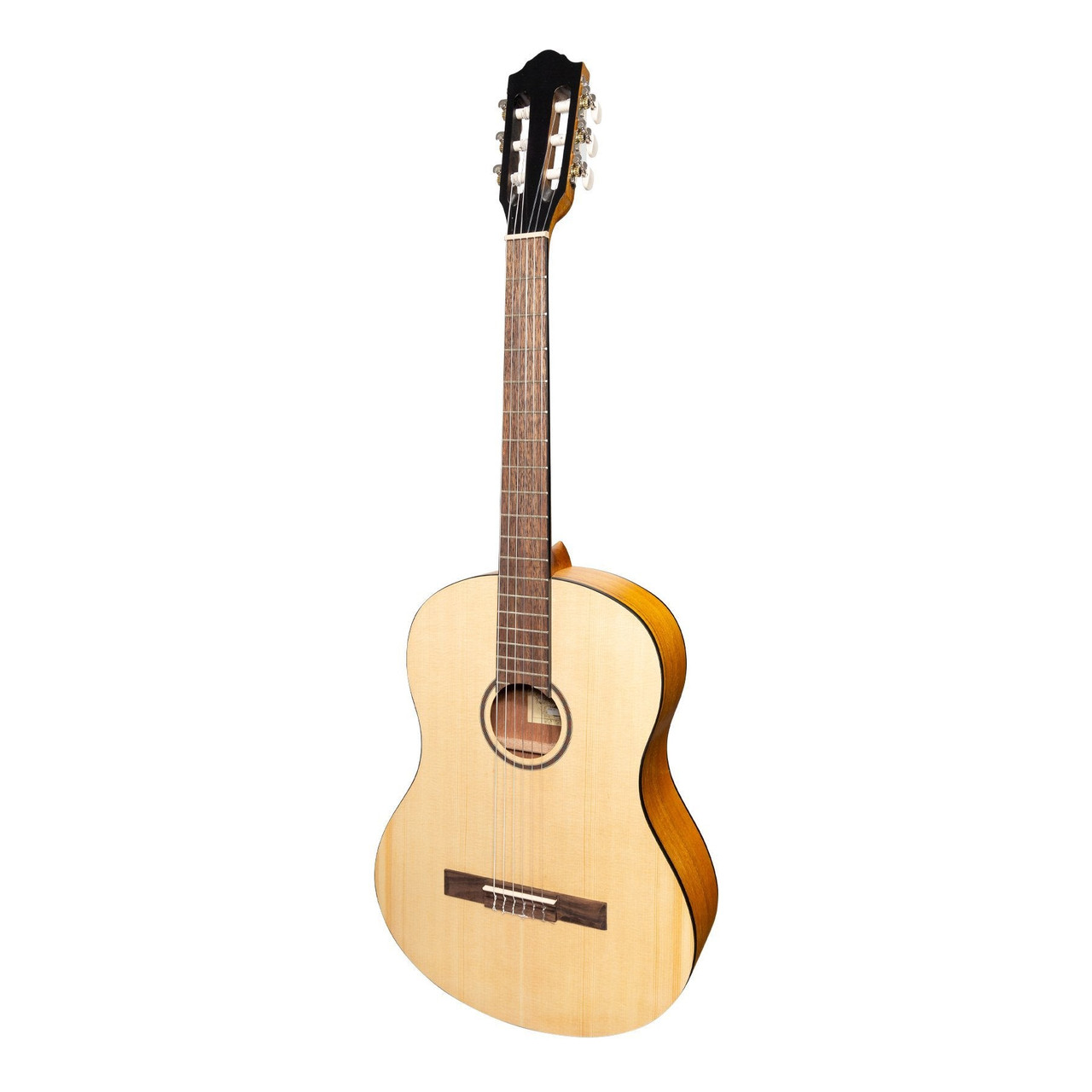 Martinez 'Slim Jim' Full Size Student Classical Guitar Pack with Built In Tuner (Spruce/Koa)