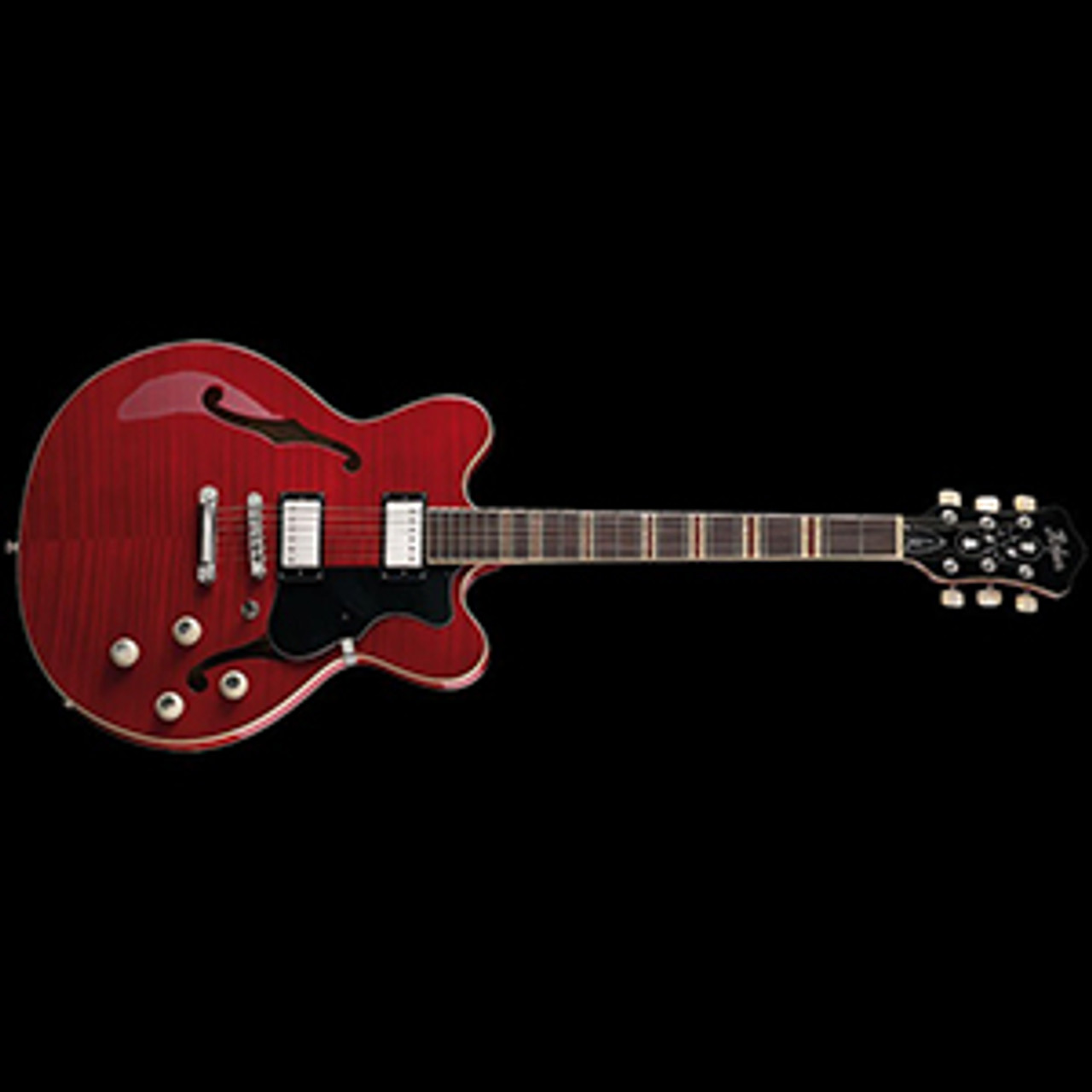 Hofner Verythin Semi Acoustic Guitar Transparent Red