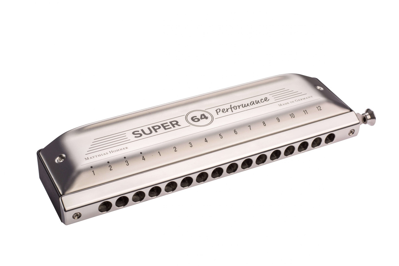 Hohner ‘New Super 64’ Chromatic Harmonica, New Design, New Slide Mechanism, 4-Octave Range, C