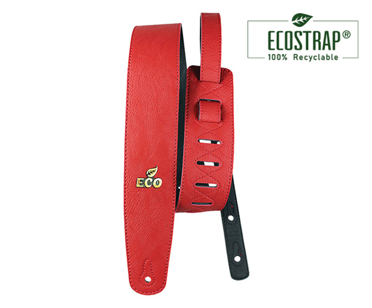 Basso Guitar Strap-Eco Vegan Crimson ECO-4