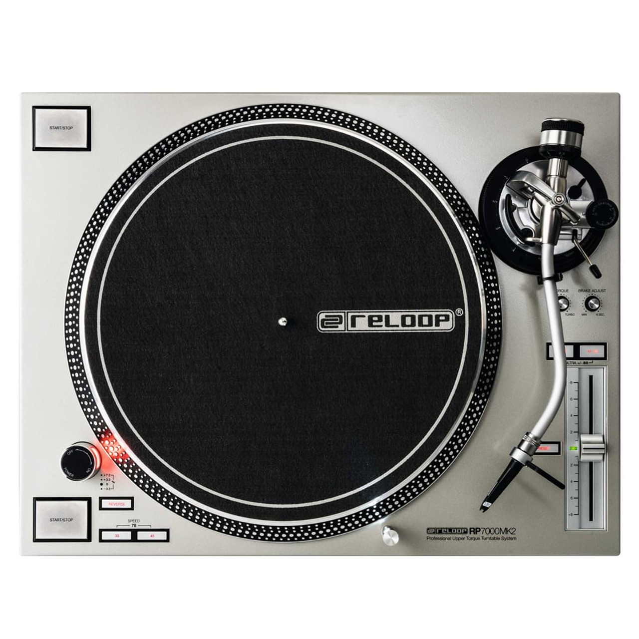 Reloop RP-7000MK2 Direct Drive Scratch Silver DJ Turntable