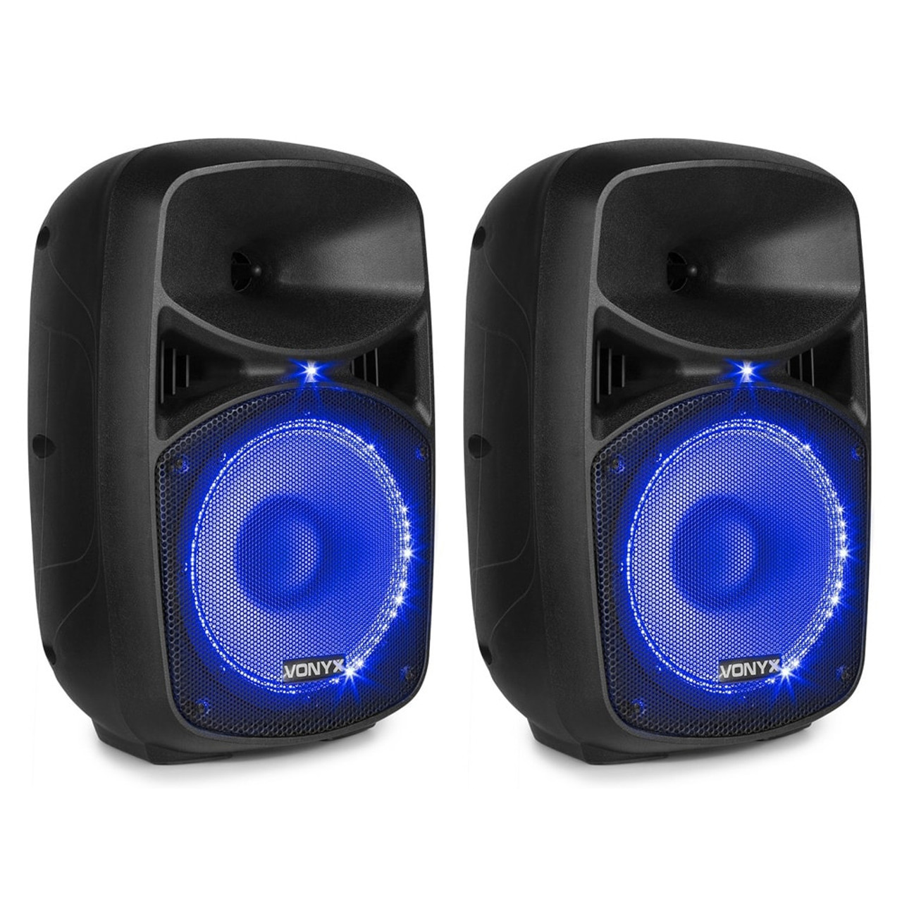 Vonyx VPS082A Active Speaker Set 8 Inch LED MP3 BT