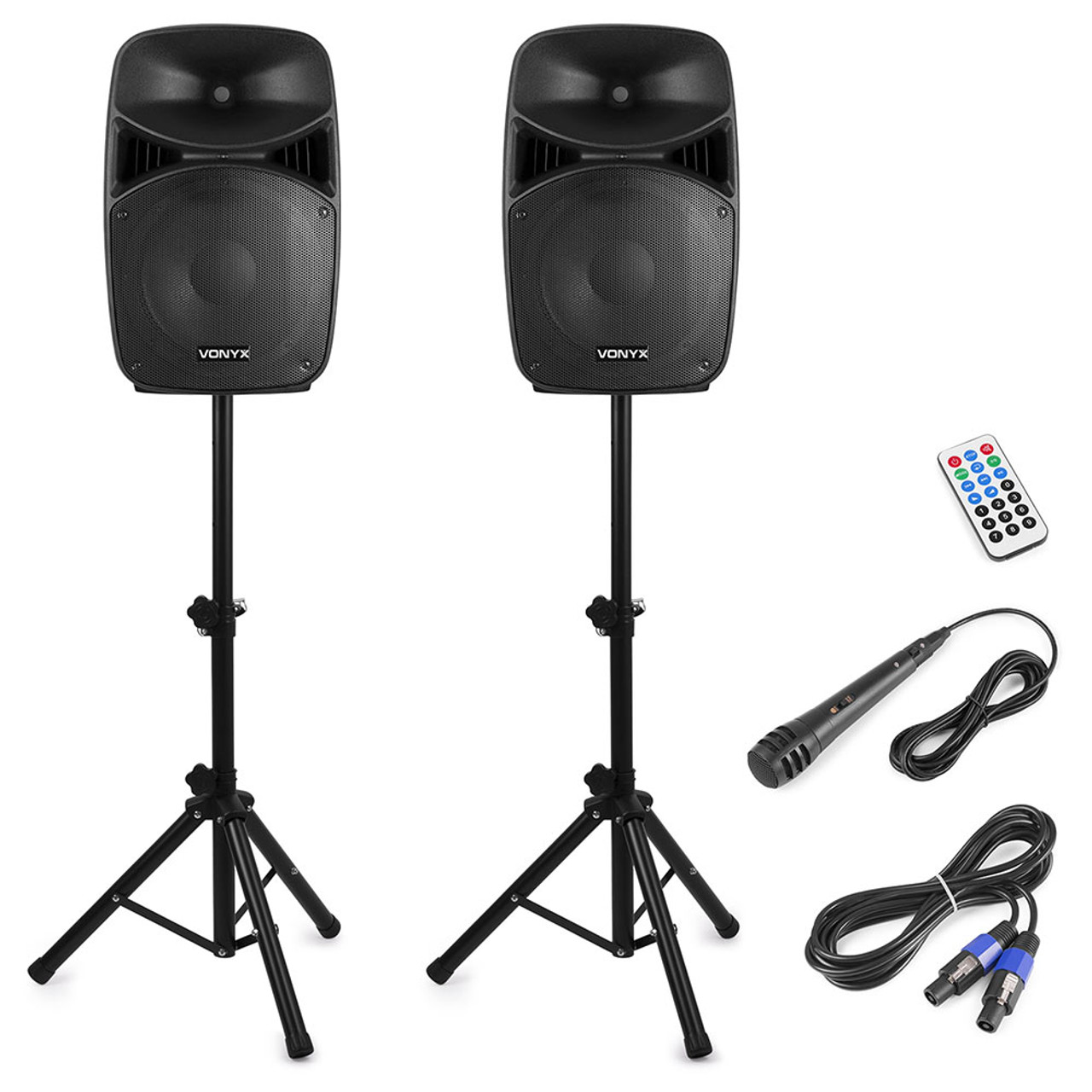 Vonyx VPS122A 800W Speaker Set with Stands