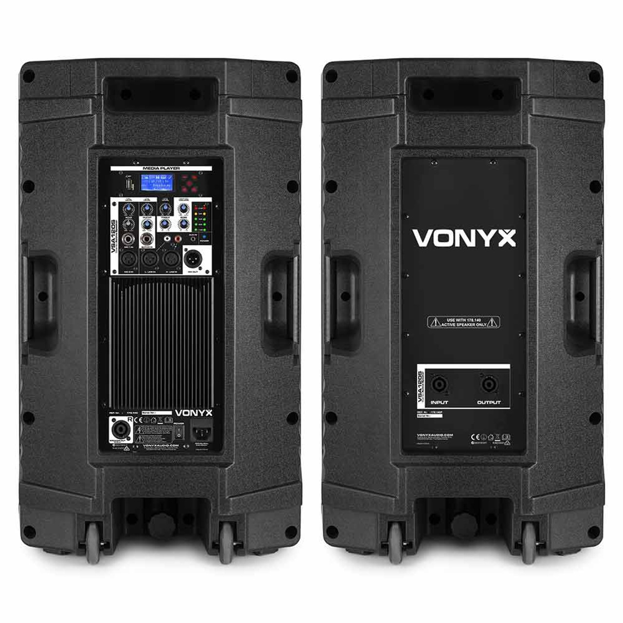 Vonyx VSA120S Active Stereo Speakerset 12 Inch BT