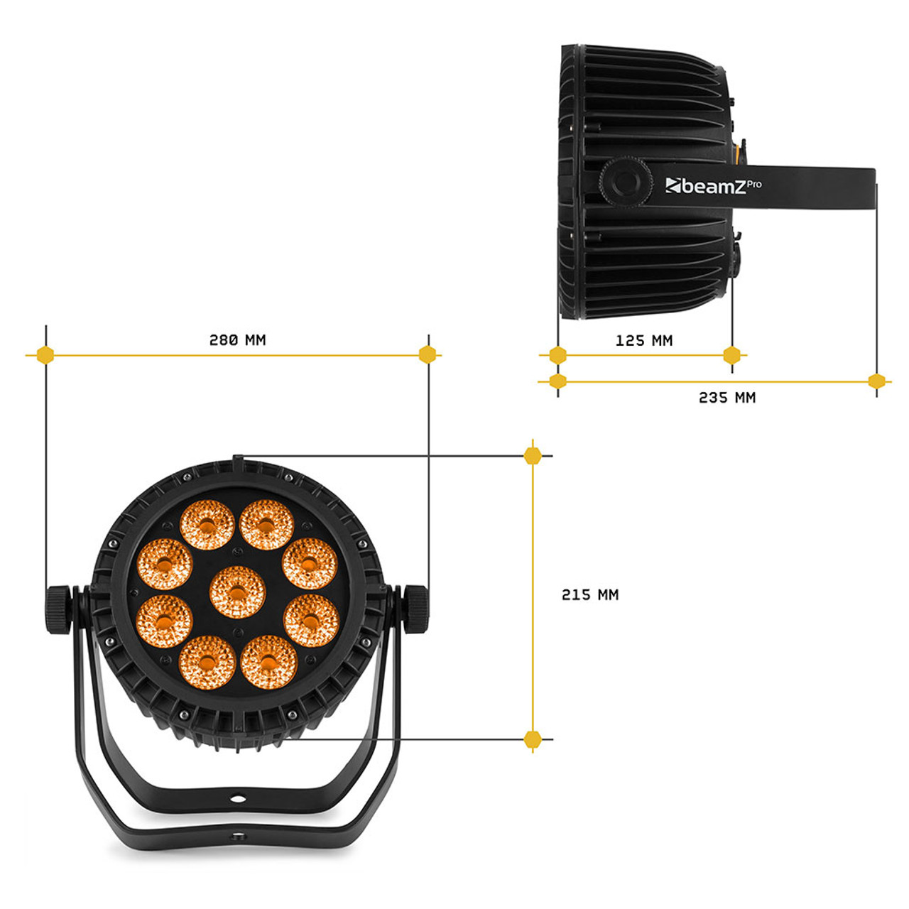 Beamz WBP912IP Wireless DMX Battery Par IP65