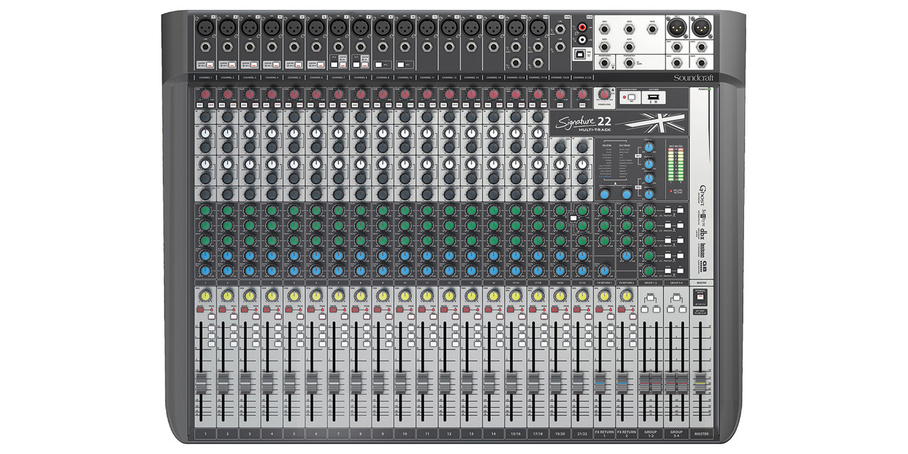 Soundcraft SCF-SIG22MTK Signature 22 Ch Mixer With Usb Multitrack