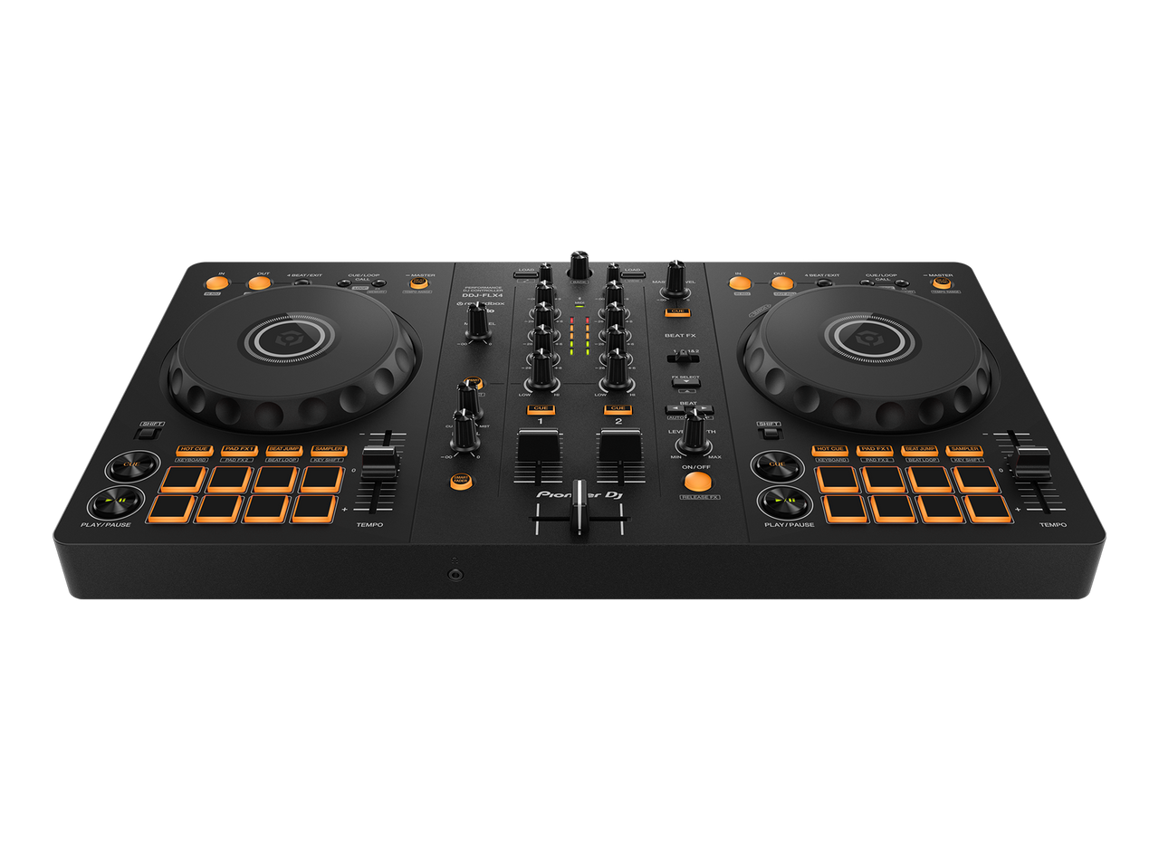 Pioneer DDJFLX4 2-Channel DJ Controller for Rekordbox & Serato DJ (Black)