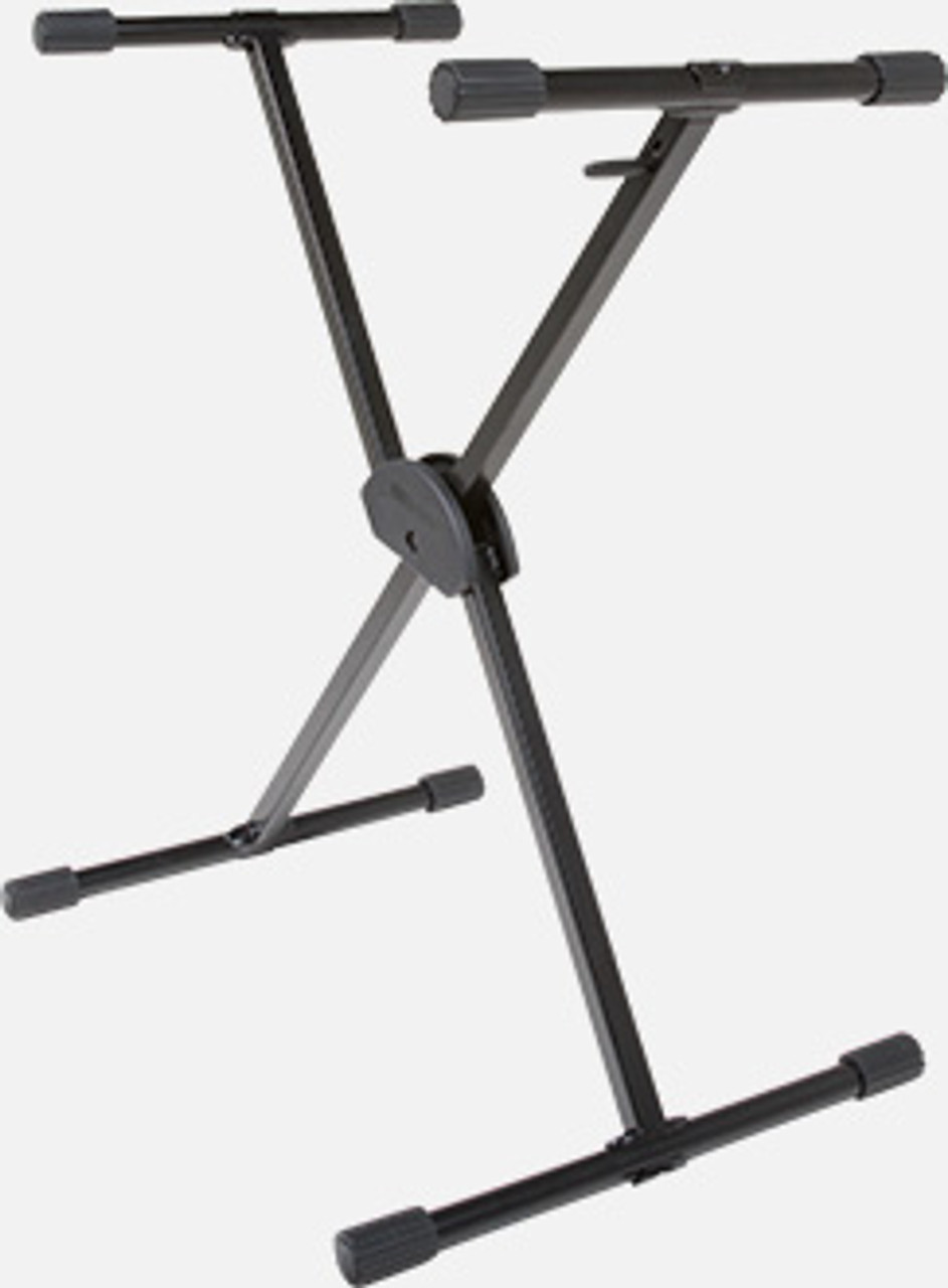 Adjustable stand for portable keyboards.