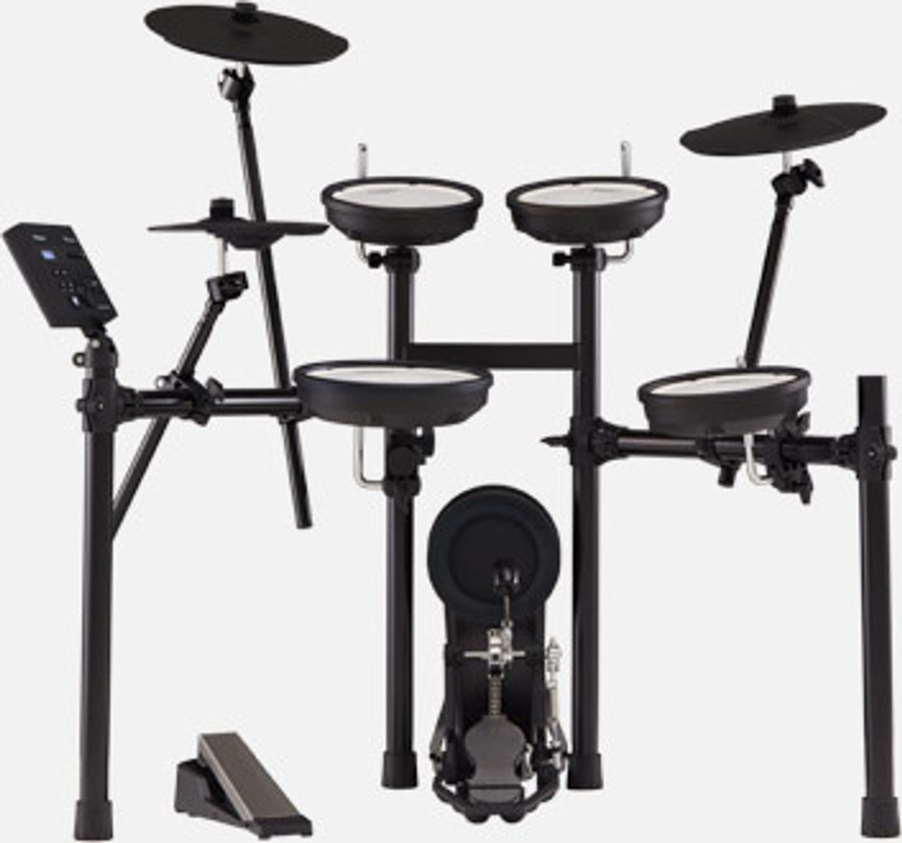 The superior expression and playability of high-end V-Drums in an affordable drum kit for playing at home.