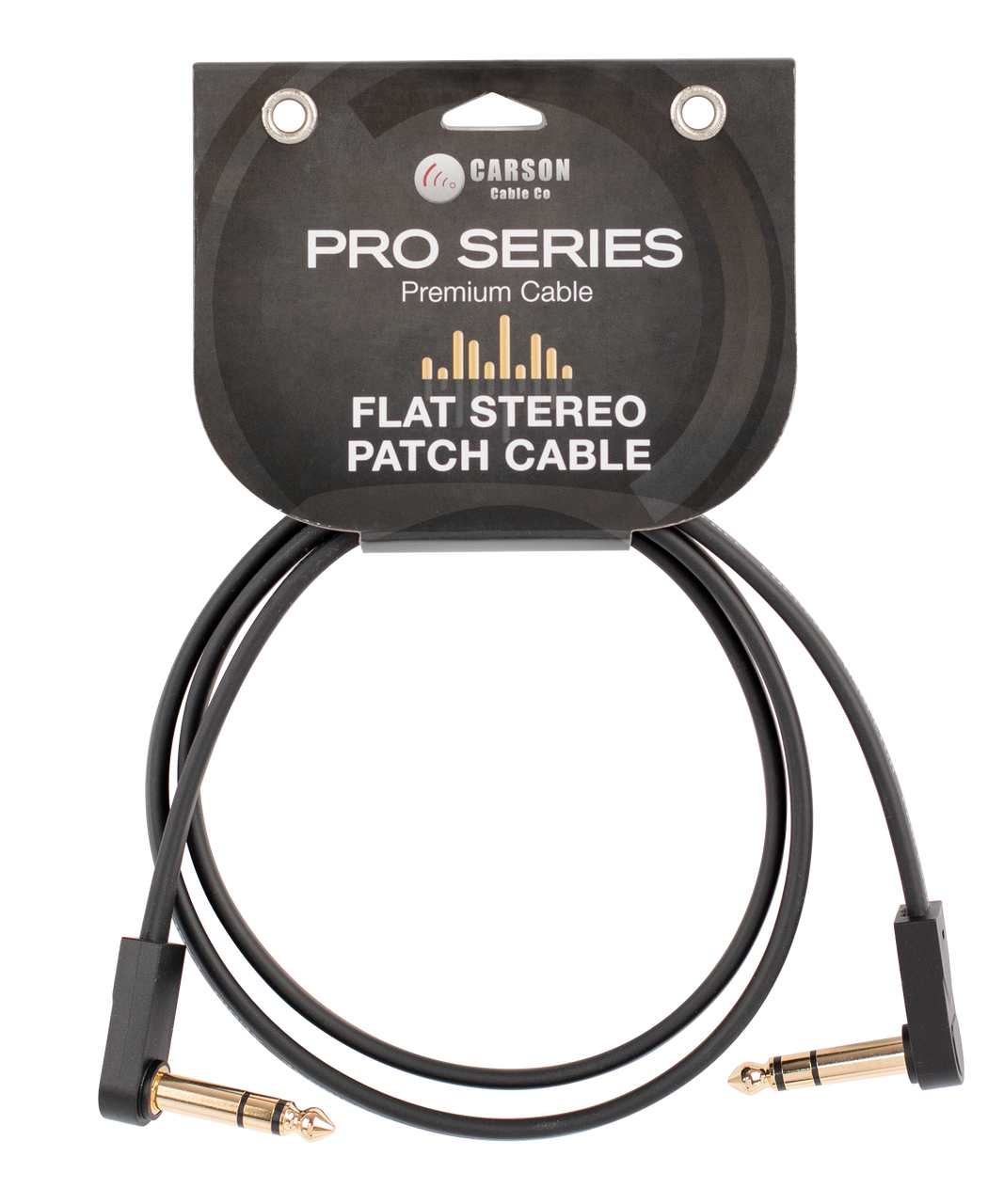 Carson FLAT3ST Flat Stereo/TRS Patch Cable