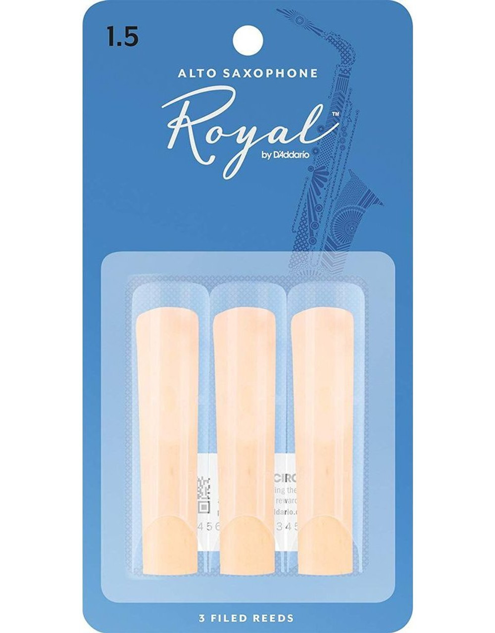 Rico Royal ROP215 Alto Sax Reed 1.5 3 Pack