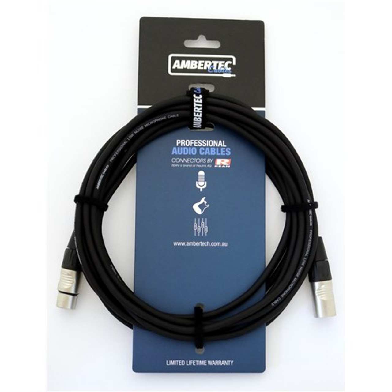 Ambertech Microphone cable 2m, REAN XLR Male to Female