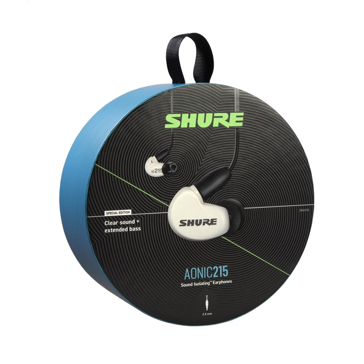 Shure SHR-SE215DYWHUNI AONIC 215 Earphone Sound Isolating; Single Driver w/ RMCE-UNI; White