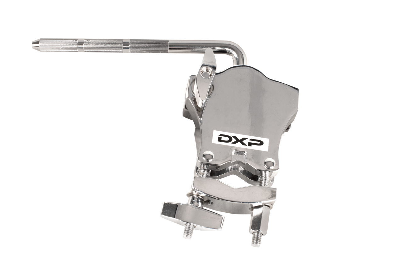 L-rod mount with clamp. Adjustable ball joint L rod. 10.5mm diameter. Quick release clamp. Great for adding a tom or percussion accessory to a Cymbal stand.