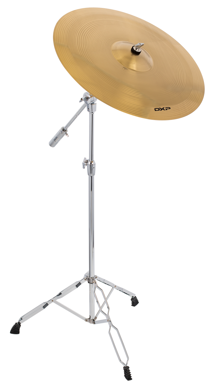 A great Cymbal & stand add-on for DXP Drum Kit Packages! Comprises: 1 x 20Ó steel alloy Ride Cymbal and 1 x 200 Series double braced boom/straight Cymbal stand.