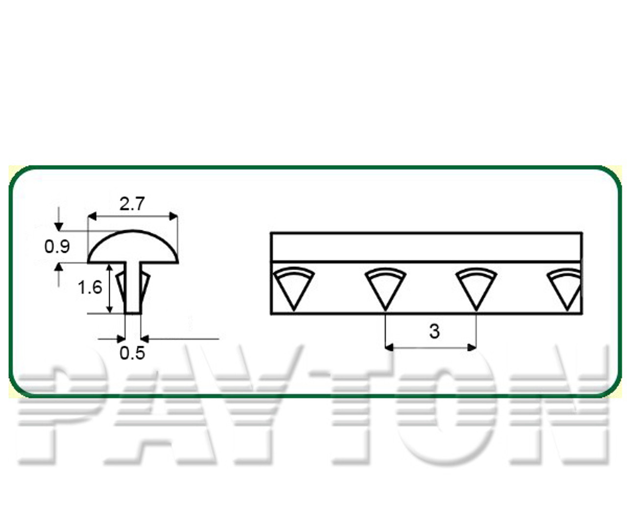 Fretwire-10m x 0.9mmx2.7mm(Gtr-18% Nick)