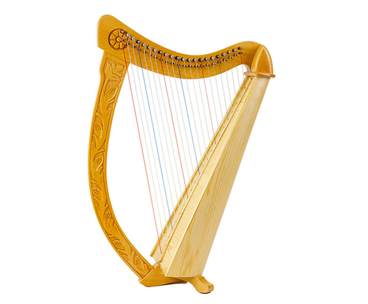 Troubadour Harp 22-str Carved Body w/Bag