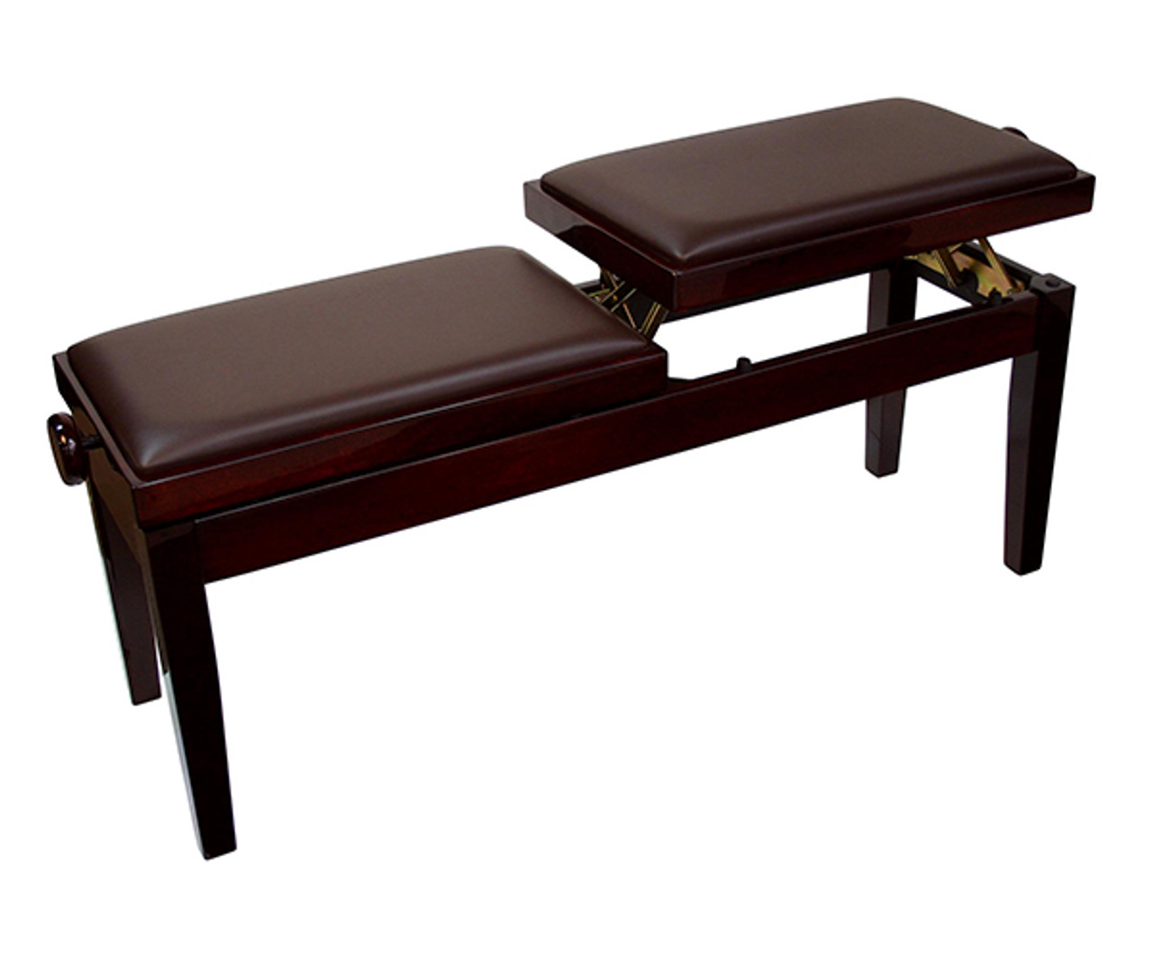 Piano Bench-Duet Dual Adjustable Mahogany