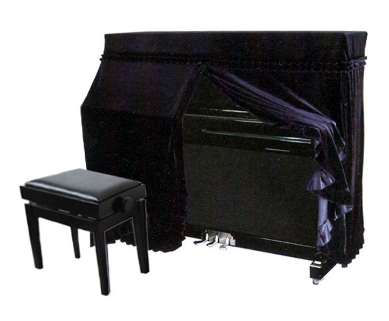 Piano Cover -Upright-Full-Black UP5