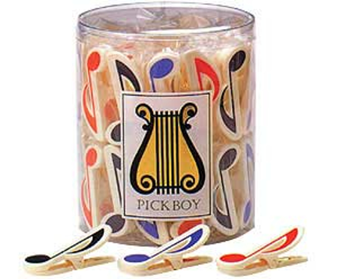 Pickboy Clips-8-Note Shape Tubof50