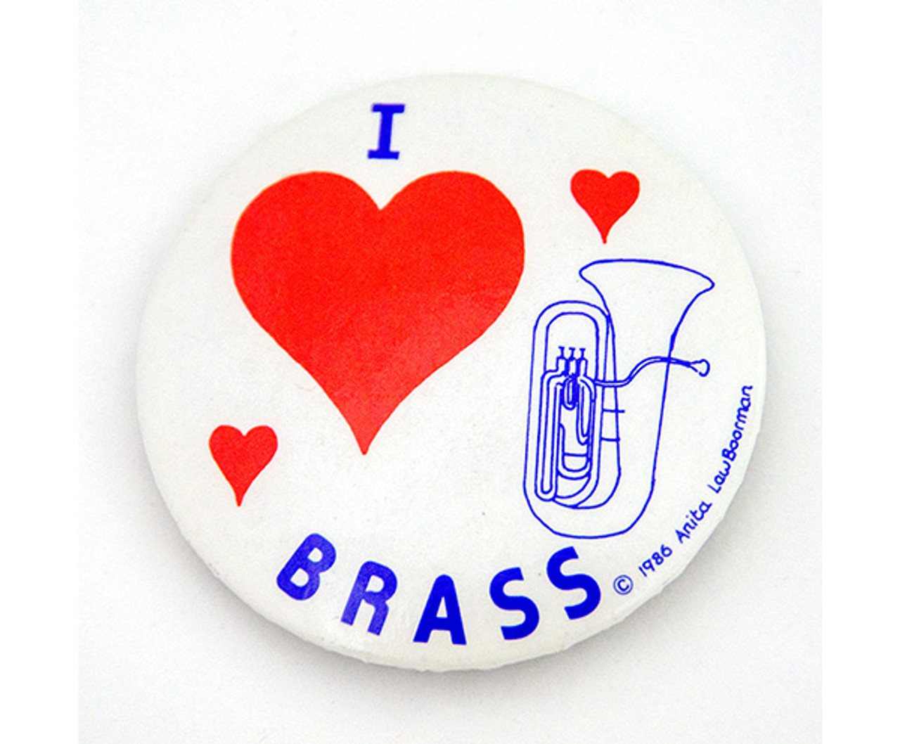 Badge 55mm I Love My Brass (Tuba)