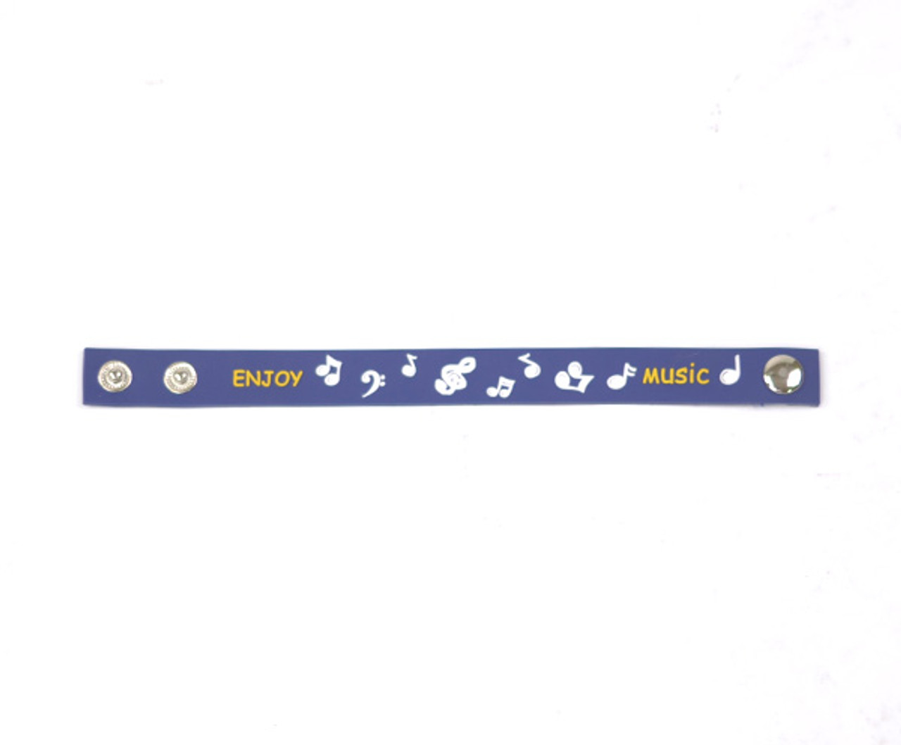 Wrist Strap (Blue) - Music Notes