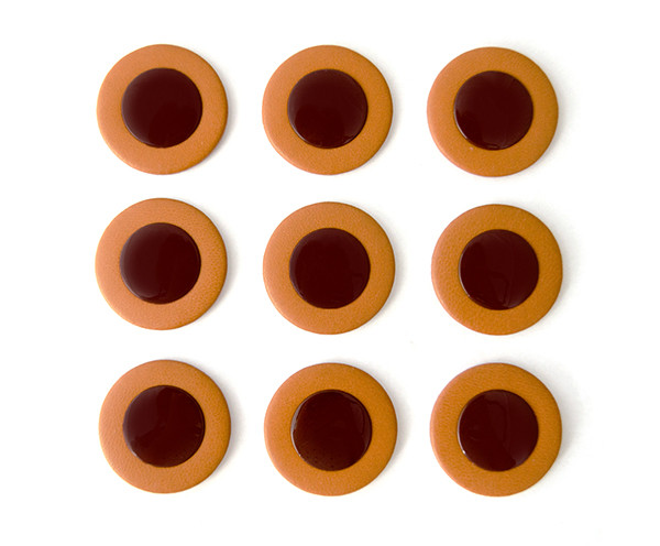 Sax Pad: TanLeathr. Plastic Disc 40mm