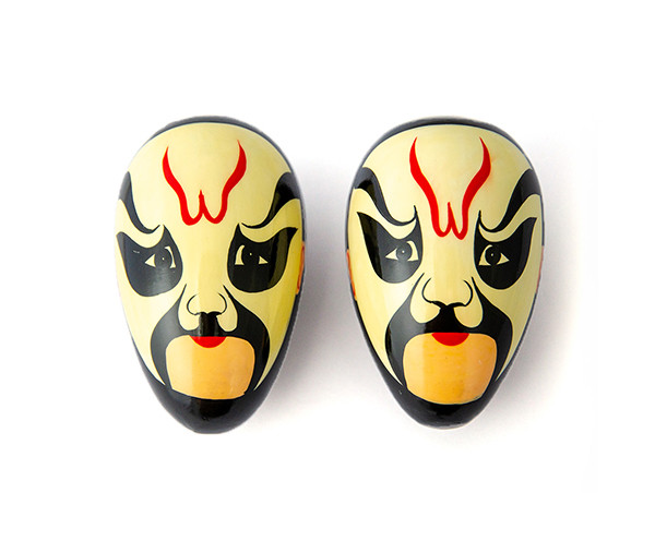 Egg Shakers-Chinese Opera Face White B