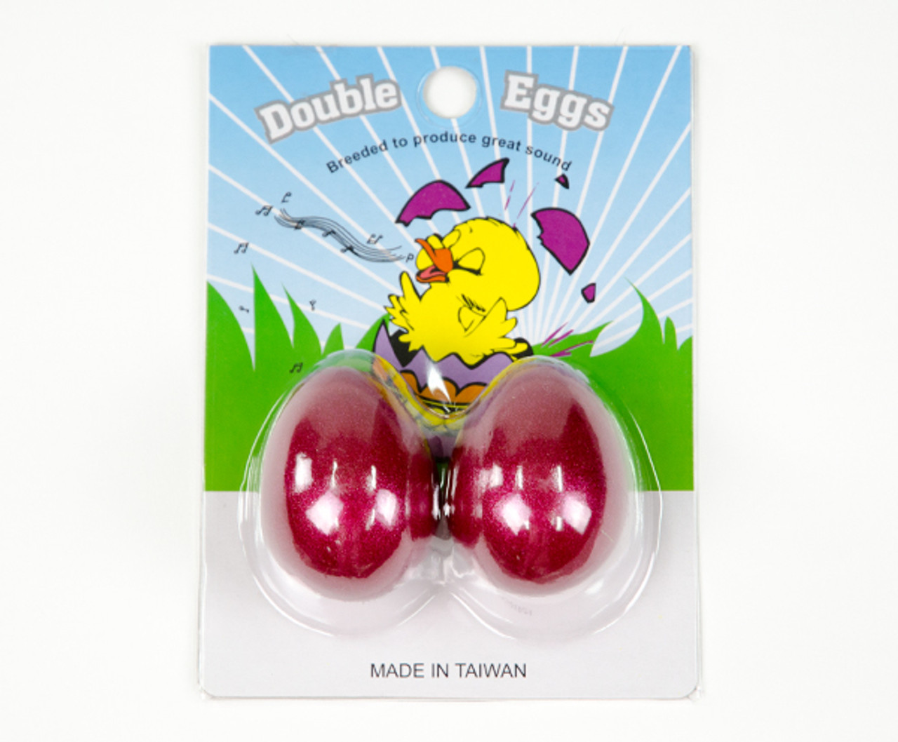 Egg Shakers Double EggsOnCard(Pr)WineRed