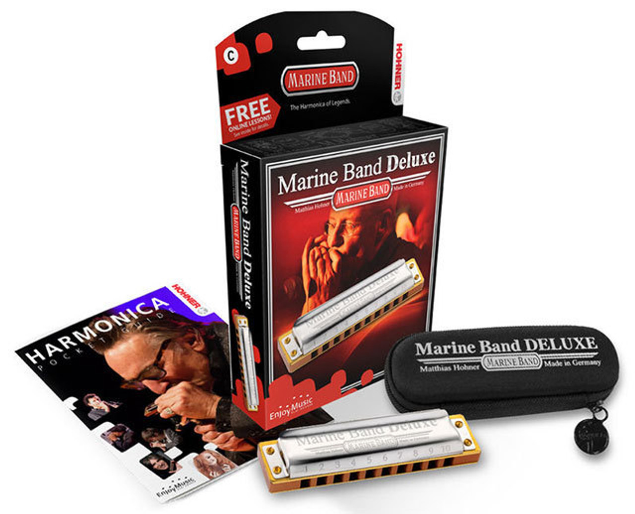 Hohner Marine Band Deluxe Harmonica in the Key of B